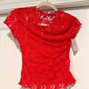 Superdown Cely Baby Tee Size XS
